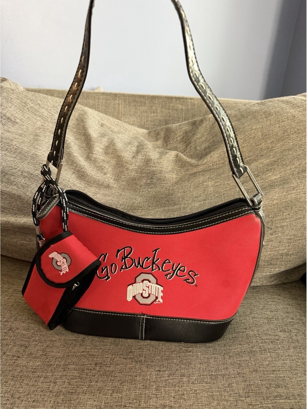 Ohio State Buckeyes Womens Red & Black Gameday Handbag Purse